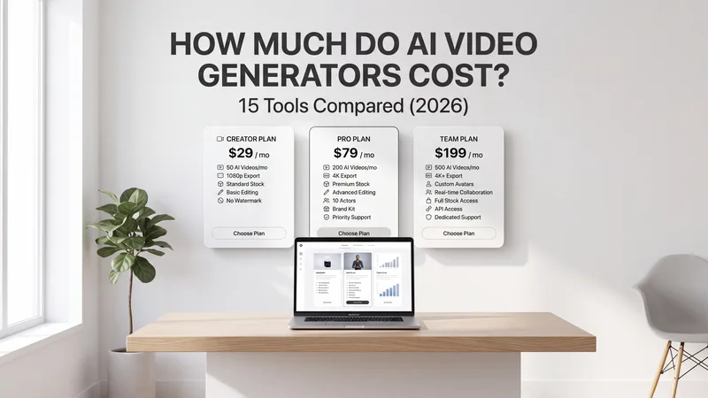 How Much Do AI Video Generators Cost? 15 Tools Compared