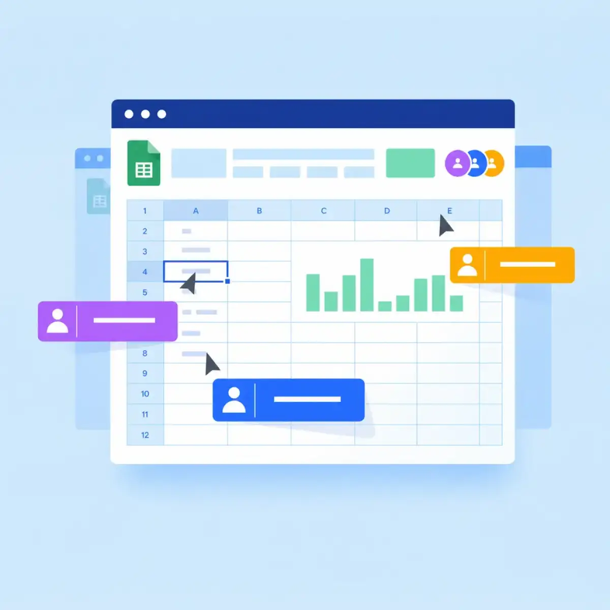 The same spreadsheet file opening in Excel and Google Sheets